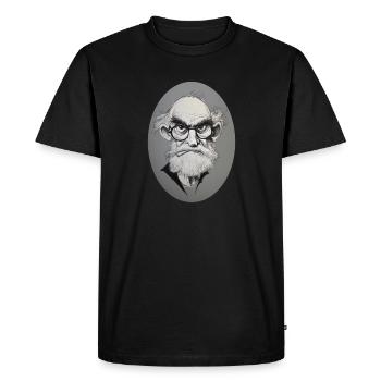 DO I look like a care - Men's Premium Organic T-Shirt - black - Front - Nico (187cm)