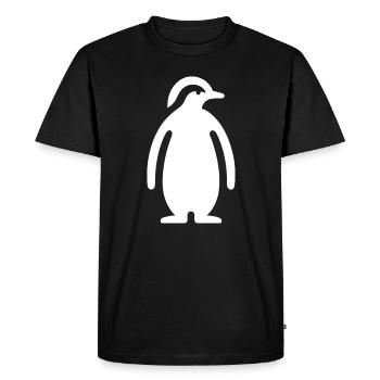Penguin Silhouette Elegant Design - Men's Premium Organic T-Shirt - black - Front - Nico (187cm)