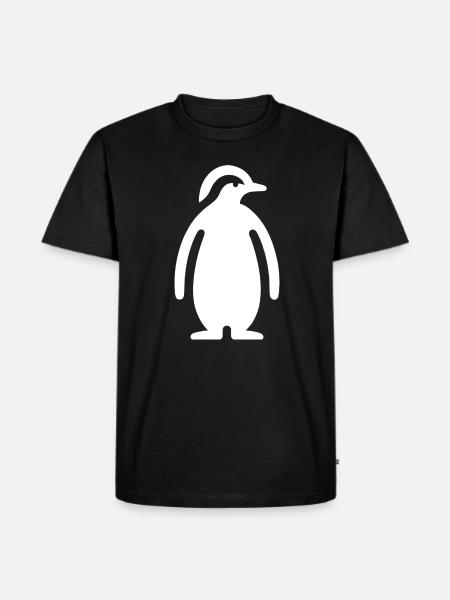 Penguin Silhouette Elegant Design - Men's Premium Organic T-Shirt - black