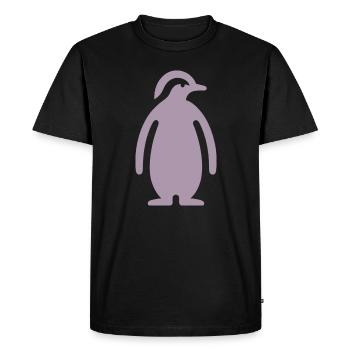 Penguin Silhouette Elegant Design - Men's Premium Organic T-Shirt - black - Front - Nico (187cm)