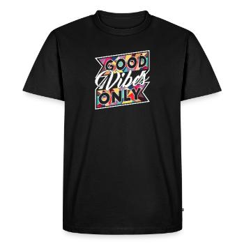 Good Vibes Only (Bannière) - T-shirt Premium bio Homme - noir - Devant - Nico (187cm)