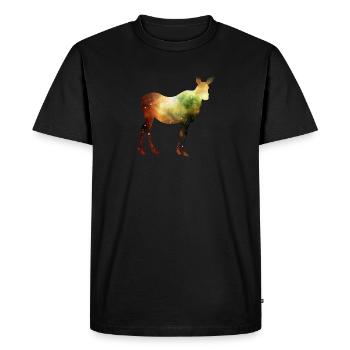 Étoiles de l’espace Moose - T-shirt Premium bio Homme - noir - Devant - Nico (187cm)
