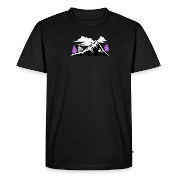 Randonnée à vélo - T-shirt Premium bio Homme - noir - Devant - Nico (187cm)