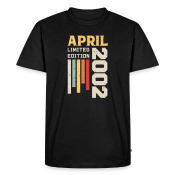 April 2002 - Birthday Gift April 2002 April - Men's Premium Organic T-Shirt - black - Front - Nico (187cm)