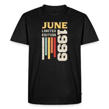 June 1999 - Birthday gift June 1999 June - Men's Premium Organic T-Shirt - black - Front - Nico (187cm)