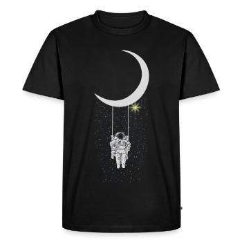 astronaut - Men's Premium Organic T-Shirt - black - Front - Nico (187cm)