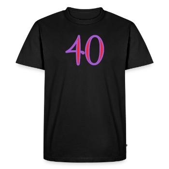 40 - T-shirt Premium bio Homme - noir - Devant - Nico (187cm)