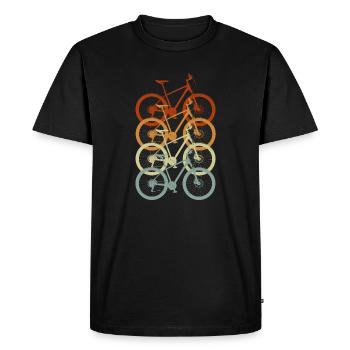 Vélo rétro vintage : une célébration du cyclisme - T-shirt Premium bio Homme - noir - Devant - Nico (187cm)