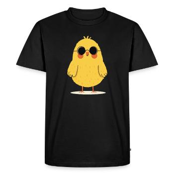 Chick with sunglasses - Men's Premium Organic T-Shirt - black - Front - Nico (187cm)