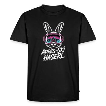 Après-ski bunny hut fun Skier ski bunny - Men's Premium Organic T-Shirt - black - Front - Nico (187cm)