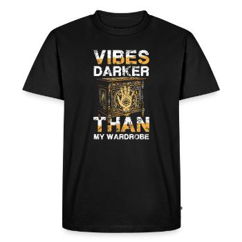 Vibes Darker Than My Wardrobe Okkult Goth Hamsa - Men's Premium Organic T-Shirt - black - Front - Nico (187cm)