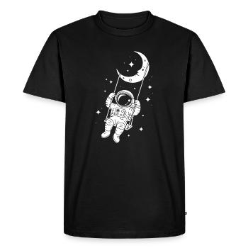 Astronaute Cosmos Spatial Swing - T-shirt Premium bio Homme - noir - Devant - Nico (187cm)