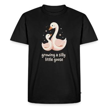 Faire pousser des oies ridicules - T-shirt Premium bio Homme - noir - Devant - Nico (187cm)