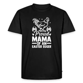 Poule Maman Coq Troupeau de volaille Éleveur de volailles - T-shirt Premium bio Homme - noir - Devant - Nico (187cm)