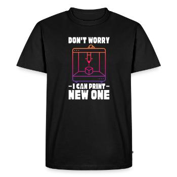 Dont worry I can print new one Design for a 3d - Men's Premium Organic T-Shirt - black - Front - Nico (187cm)