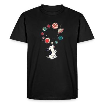 Chien drôle - T-shirt Premium bio Homme - noir - Devant - Nico (187cm)