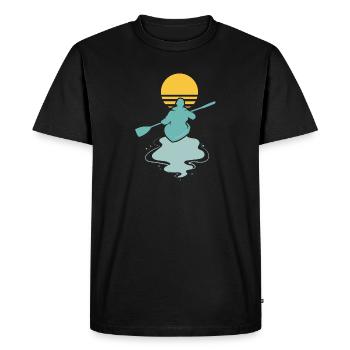Kayak Sunset I Kayaking I Kayaker - Men's Premium Organic T-Shirt - black - Front - Nico (187cm)