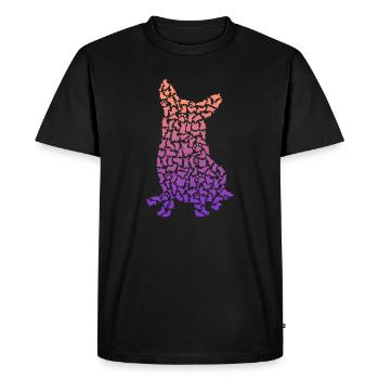 Welsh Corgi Dog Propriétaire de chien Welsh Corgi - T-shirt Premium bio Homme - noir - Devant - Nico (187cm)