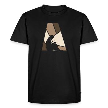 Crochet Crochet Needle - Men's Premium Organic T-Shirt - black - Front - Nico (187cm)