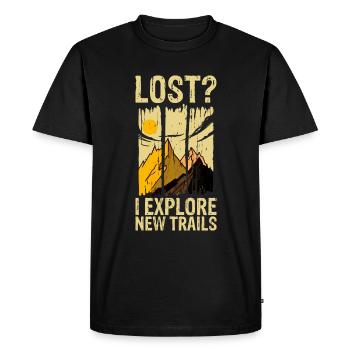 Ypérite? J’explore de nouveaux sentiers 4 - T-shirt Premium bio Homme - noir - Devant - Nico (187cm)