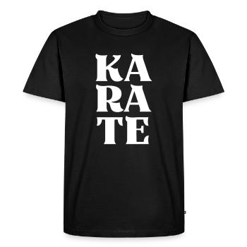 Karate Big Letters Japanese Karateka - Men's Premium Organic T-Shirt - black - Front - Nico (187cm)