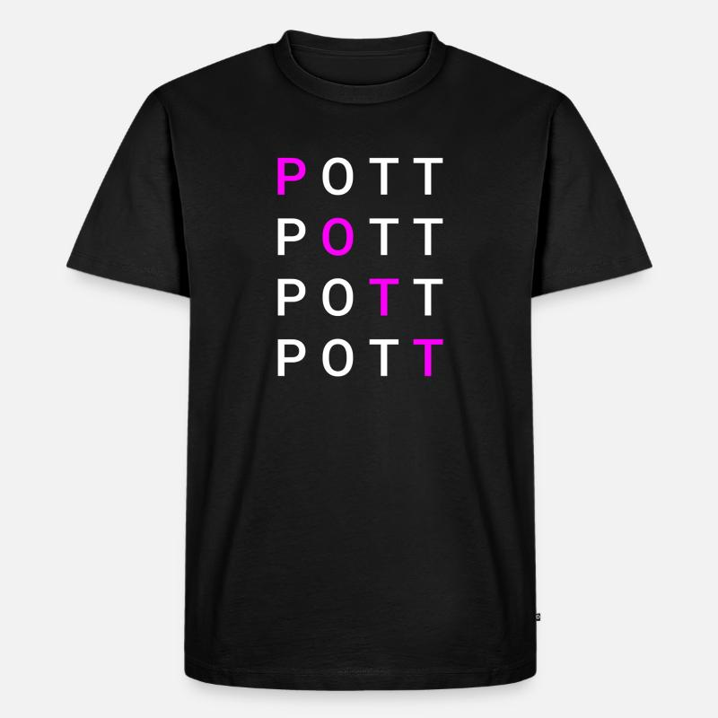POTT - Männer Premium Bio T-Shirt - Schwarz
