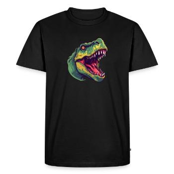 T-Rex - Men's Premium Organic T-Shirt - black - Front - Nico (187cm)