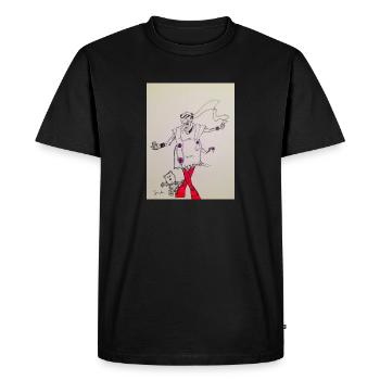 Évêque punk virtuel - T-shirt Premium bio Homme - noir - Devant - Nico (187cm)