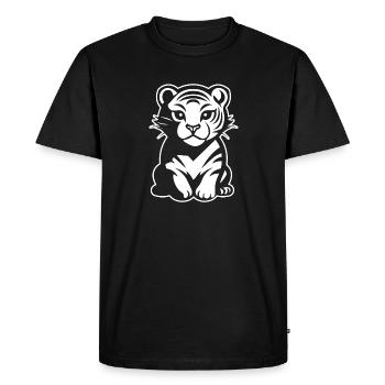 Tiger Big Cat - Men's Premium Organic T-Shirt - black - Front - Nico (187cm)