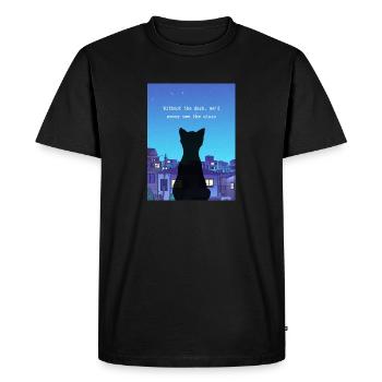 Inspirational Quote for Creatives & Cat Lovers - Men's Premium Organic T-Shirt - black - Front - Nico (187cm)