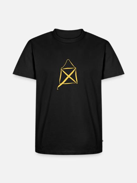Kreativ-stupider Fischerhut - Männer Premium Bio T-Shirt - Schwarz