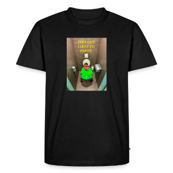 AIMER FAIRE LA FÊTE ! - T-shirt Premium bio Homme - noir - Devant - Nico (187cm)