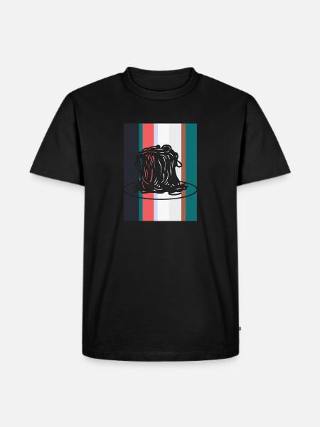 Nudeln Teigwaren - Männer Premium Bio T-Shirt - Schwarz