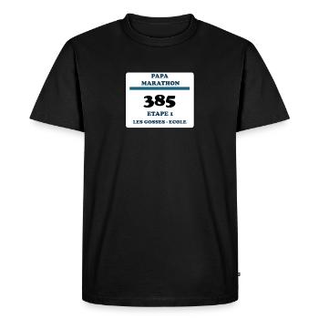 T-shirt Papa Marathon - T-shirt Premium bio Homme - noir - Devant - Nico (187cm)