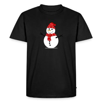 Cute snowman / snowman - Men's Premium Organic T-Shirt - black - Front - Nico (187cm)