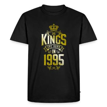 kings are born 1995 - Men's Premium Organic T-Shirt - black - Front - Nico (187cm)