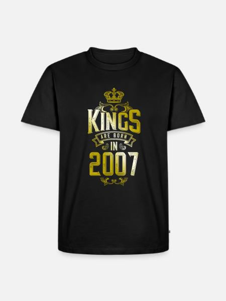 kings are born 2007 - Men's Premium Organic T-Shirt - black