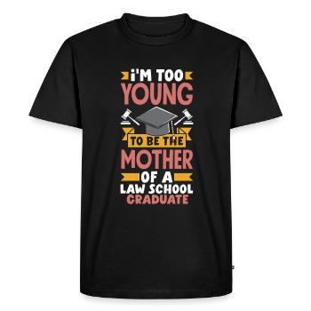Trop jeune pour être mère d’une faculté de droit - T-shirt Premium bio Homme - noir - Devant - Nico (187cm)