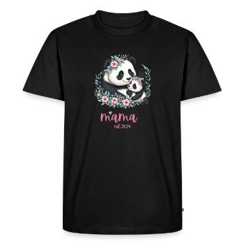 Mama est 2024 I Panda Bear Maman I Première fois maman - T-shirt Premium bio Homme - noir - Devant - Nico (187cm)