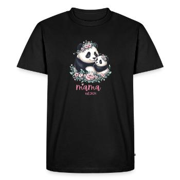 Mama est 2024 I Panda Bear Maman I Première fois maman - T-shirt Premium bio Homme - noir - Devant - Nico (187cm)