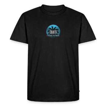 Tahiti French Polynesia Palm Tree - Men's Premium Organic T-Shirt - black - Front - Nico (187cm)