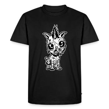 Mignon bébé licorne zombie - T-shirt Premium bio Homme - noir - Devant - Nico (187cm)