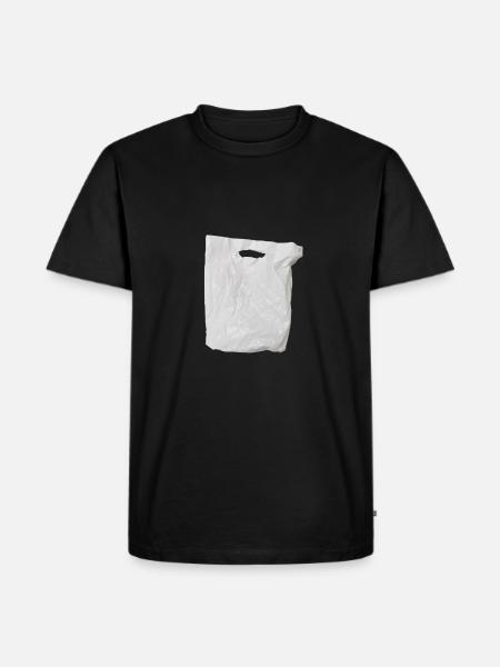 weisse Tüte - Männer Premium Bio T-Shirt - Schwarz