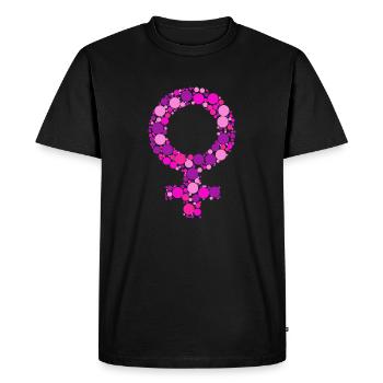 Female Symbol - Men's Premium Organic T-Shirt - black - Front - Nico (187cm)