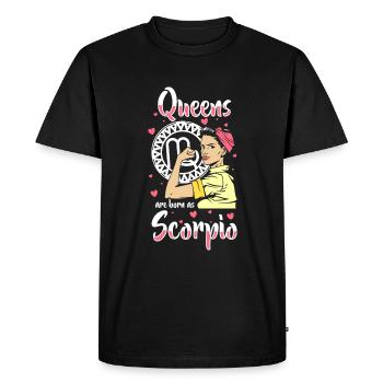 Horoscope Constellation Astro Octobre - T-shirt Premium bio Homme - noir - Devant - Nico (187cm)