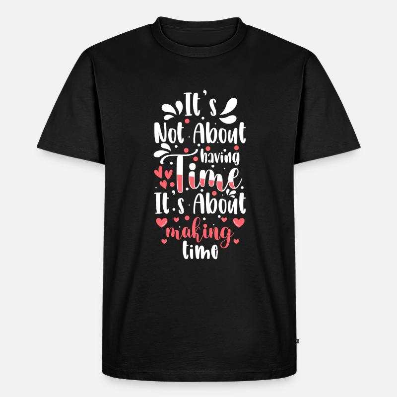 Uhr Zeichen Modern - Männer Premium Bio T-Shirt - Schwarz