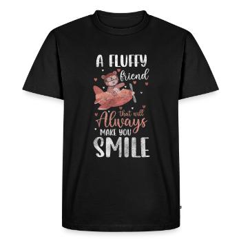 Teddy Kids Childhood Cuddle - Men's Premium Organic T-Shirt - black - Front - Nico (187cm)