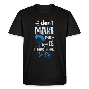 Parachutisme Adrénaline Sports extrêmes Vol - T-shirt Premium bio Homme - noir - Devant - Nico (187cm)