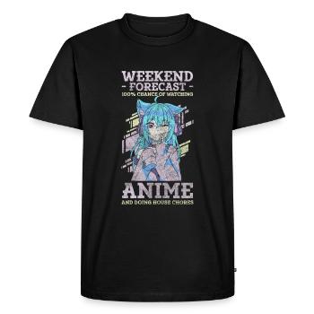 Convention d’anime Senpai Otaku - T-shirt Premium bio Homme - noir - Devant - Nico (187cm)