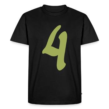 4 - Men's Premium Organic T-Shirt - black - Front - Nico (187cm)